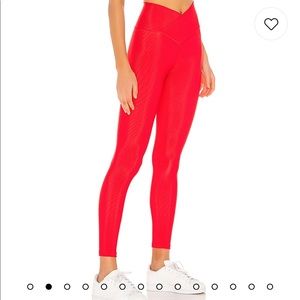 Beach Riot Cara Ribbed Leggings - Red